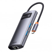 Baseus USB-C Metal Gleam Series 4-in-1 Hub (WKWG070113) (space gray)