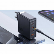 McDodo GaN Wall Charger 100W and USB-C Cable - захранване за ел. мрежа за лаптопи, смартфони и таблети с USB-A и 3xUSB-C изходи с включен кабел в комплекта (черен) 3