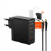 McDodo GaN Wall Charger 100W and USB-C Cable - захранване за ел. мрежа за лаптопи, смартфони и таблети с USB-A и 3xUSB-C изходи с включен кабел в комплекта (черен) 5