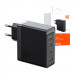 McDodo GaN Wall Charger 100W - захранване за ел. мрежа за лаптопи, смартфони и таблети с USB-A и 3xUSB-C изходи за зареждане на мобилни устройства (черен) 5