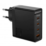 McDodo GaN Wall Charger 100W - захранване за ел. мрежа за лаптопи, смартфони и таблети с USB-A и 3xUSB-C изходи за зареждане на мобилни устройства (черен)