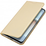 Dux Ducis Skin Pro Case - кожен калъф с поставка и отделение за кр. карти за Xiaomi Redmi Note 10E, Redmi 10 5G, Redmi 10 Prime Plus 5G, Poco M4 5G (златист) 3