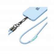 Usams Universal Necklace Phone Lanyard 120 cm - универсална връзка за носене през врата за смартфони (черен) 1