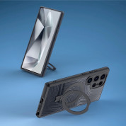 Dux Ducis Aimo MagSafe Case - хибриден удароустойчив кейс с MagSafe за Samsung Galaxy S24 Ultra (черен-прозрачен) 3