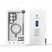 Dux Ducis Aimo MagSafe Case - хибриден удароустойчив кейс с MagSafe за Samsung Galaxy S24 Ultra (черен-прозрачен) 10