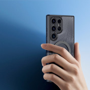Dux Ducis Aimo MagSafe Case - хибриден удароустойчив кейс с MagSafe за Samsung Galaxy S24 Ultra (черен-прозрачен) 4