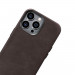 iCarer Leather Oil Wax MagSafe Case - кожен (естествена кожа) кейс с MagSafe за iPhone 14 Pro (кафяв) 8