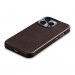 iCarer Leather Oil Wax MagSafe Case - кожен (естествена кожа) кейс с MagSafe за iPhone 14 Pro (кафяв) 10