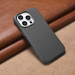 iCarer Leather Litchi MagSafe Case - кожен (естествена кожа) кейс с MagSafe за iPhone 14 Pro (черен) 13
