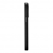 iCarer Leather Litchi MagSafe Case - кожен (естествена кожа) кейс с MagSafe за iPhone 14 Pro (черен) 5