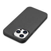 iCarer Leather Litchi MagSafe Case - кожен (естествена кожа) кейс с MagSafe за iPhone 14 Pro (черен) 10
