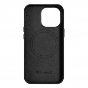 iCarer Leather Litchi MagSafe Case - кожен (естествена кожа) кейс с MagSafe за iPhone 14 Pro (черен) 2