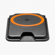 Spigen Valentinus MagSafe 3 Card Holder (MagFit Plus) - кожен портфейл (джоб) за прикрепяне към iPhone с MagSafe (черен) 6