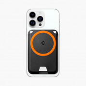 Spigen Valentinus MagSafe 3 Card Holder (MagFit Plus) - кожен портфейл (джоб) за прикрепяне към iPhone с MagSafe (черен) 8