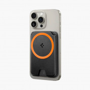 Spigen Valentinus MagSafe 3 Card Holder (MagFit Plus) - кожен портфейл (джоб) за прикрепяне към iPhone с MagSafe (черен) 9