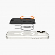 Spigen Valentinus MagSafe 3 Card Holder (MagFit Plus) - кожен портфейл (джоб) за прикрепяне към iPhone с MagSafe (черен) 5