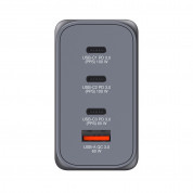 Verbatim GaN Fast Wall Charger 200W - захранване за ел. мрежа за мобилни устройства с 1xUSB-A и 3xUSB-C изходи с технология за бързо зареждане и преходници за цял свят (тъмносив) 6