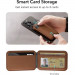 ESR HaloLock Vegan Leather Magnetic Wallet Stand - кожен портфейл (джоб) с вградена поставка за прикрепяне към iPhone с MagSafe (кафяв) 4