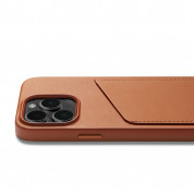 Mujjo Full Leather MagSafe Wallet Case for iPhone 14 Pro (tan) 4