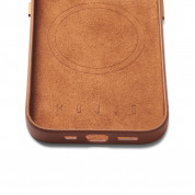 Mujjo Full Leather MagSafe Wallet Case for iPhone 14 Pro (tan) 8