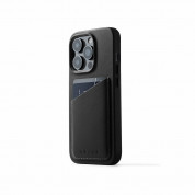 Mujjo Full Leather MagSafe Wallet Case - премиум кожен (естествена кожа) кейс с MagSafe за iPhone 14 Pro (черен) 1