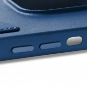 Mujjo Full Leather MagSafe Wallet Case - премиум кожен (естествена кожа) кейс с MagSafe за iPhone 14 Pro (син) 9