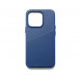 Mujjo Full Leather MagSafe Wallet Case - премиум кожен (естествена кожа) кейс с MagSafe за iPhone 14 Pro (син) 8
