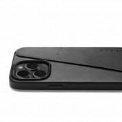 Mujjo Full Leather MagSafe Wallet Case - премиум кожен (естествена кожа) кейс с MagSafe за iPhone 14 Pro Max (черен) 4