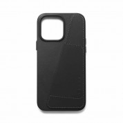 Mujjo Full Leather MagSafe Wallet Case - премиум кожен (естествена кожа) кейс с MagSafe за iPhone 14 Pro Max (черен) 6