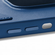 Mujjo Full Leather MagSafe Wallet Case - премиум кожен (естествена кожа) кейс с MagSafe за iPhone 14 Pro Max (син) 7
