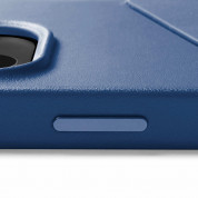 Mujjo Full Leather MagSafe Wallet Case - премиум кожен (естествена кожа) кейс с MagSafe за iPhone 14 Pro Max (син) 8