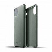 Mujjo Full Leather Case - кожен (естествена кожа) кейс за iPhone 11 Pro Max (тъмнозелен) 1
