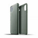 Mujjo Full Leather Case - кожен (естествена кожа) кейс за iPhone 11 Pro Max (тъмнозелен) 2