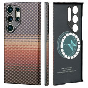Pitaka MagEZ 4 1500D Aramid Fiber MagSafe Case - кевларен кейс с MagSafe за Samsung Galaxy S24 Ultra (шарен)  4