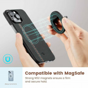 Pitaka MagEZ Grip 2 Magnetic Ring Stand With NFC Chip - магнитен пръстен против изпускане, с поставка, съвместим с MagSafe за iPhone и други смартфони (черен-червен) 2