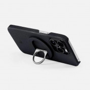 Pitaka MagEZ Grip 2 600D Combo Magnetic Ring Stand With NFC Chip - магнитен пръстен против изпускане, с поставка, съвместим с MagSafe за iPhone и други смартфони (черен) 3