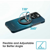 Pitaka MagEZ Grip 2 1500D Combo Magnetic Ring Stand With NFC Chip - магнитен пръстен против изпускане, с поставка, съвместим с MagSafe за iPhone и други смартфони (черен-син) 2