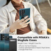 Pitaka MagEZ Grip 2 1500D Combo Magnetic Ring Stand With NFC Chip - магнитен пръстен против изпускане, с поставка, съвместим с MagSafe за iPhone и други смартфони (черен-син) 5