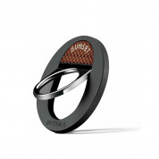 Pitaka MagEZ Grip 2 1500D Combo Magnetic Ring Stand With NFC Chip - магнитен пръстен против изпускане, с поставка, съвместим с MagSafe за iPhone и други смартфони (черен-червен)