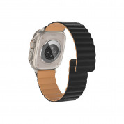 AmazingThing Smoothie Mag Silicone Magnetic Strap - магнитна силиконова каишка за Apple Watch 38мм, 40мм, 41мм, 42мм, 44мм, 45мм, Ultra 49мм (черен-кафяв) 2