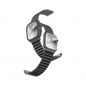 AmazingThing Titan Stainless Steel Band for Apple Watch 42mm, 44mm, 45mm, Ultra 49mm (black)