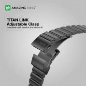 AmazingThing Titan Stainless Steel Band for Apple Watch 42mm, 44mm, 45mm, Ultra 49mm (black) 4