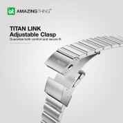 AmazingThing Titan Stainless Steel Band for Apple Watch 42mm, 44mm, 45mm, Ultra 49mm (silver) 4