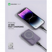 AmazingThing Thunder Pro Magnetic Wireless Power Bank 5000 mAh 22.5W (purple) 13