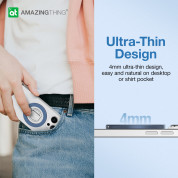 AmazingThing Titan Mag Magnetic Ring Stand - магнитен пръстен против изпускане, с поставка, съвместим с MagSafe за iPhone и други смартфони (син) 9