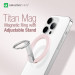 AmazingThing Titan Mag Magnetic Ring Stand - магнитен пръстен против изпускане, с поставка, съвместим с MagSafe за iPhone и други смартфони (розов) 8
