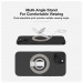 AmazingThing Titan Mag Magnetic Ring Stand - магнитен пръстен против изпускане, с поставка, съвместим с MagSafe за iPhone и други смартфони (сив) 5