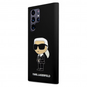 Karl Lagerfeld Liquid Silicone Ikonik NFT Case - дизайнерски силиконов кейс за Samsung Galaxy S24 Ultra (черен) 1