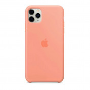 Apple Silicone Case - оригинален силиконов кейс за iPhone 11 Pro Max (светлорозов)