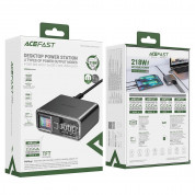 Acefast PD GaN 3 Fast Wall Charger 218W - захранване за ел. мрежа за лаптопи, смартфони и таблети с 1xUSB-A и 3xUSB-C изходи с технология за бързо зареждане (сив) 10